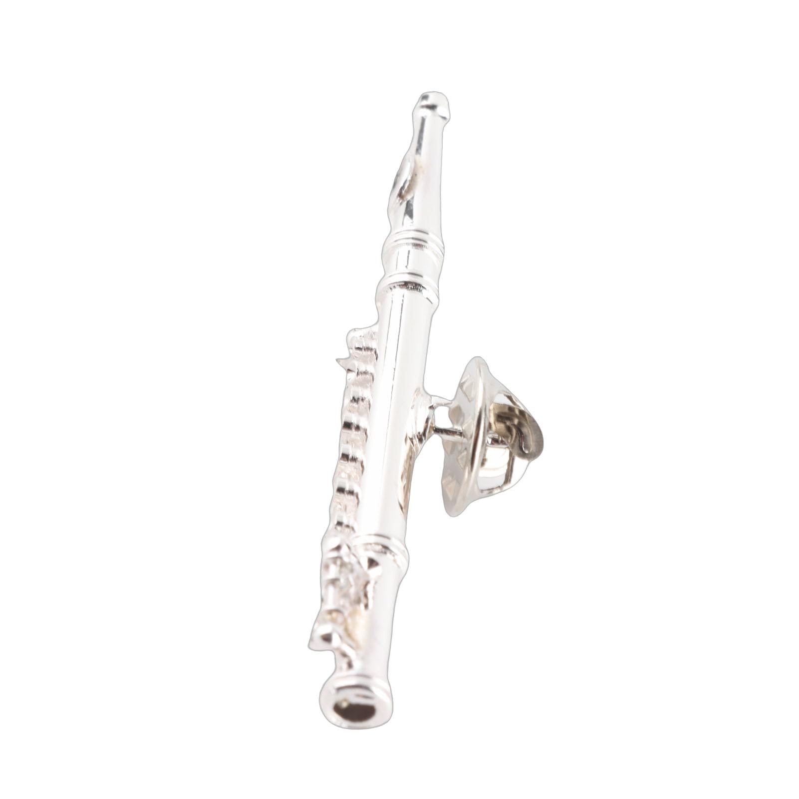 AMONIDA Broche, Broche Instrument de Musique en Forme de Flûte, pour Cadeau d'anniversaire(Argent)