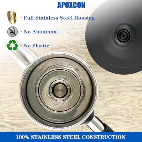 Image of APOXCON Electric Coffee Percolator Stainless Steel Coffee Maker with Clear Brew Progress Tough Glass Knob and On /OFF Switch Classic Coffee Pot with Keep Warm & Cordless Serve No Aluminum (12 Cup)