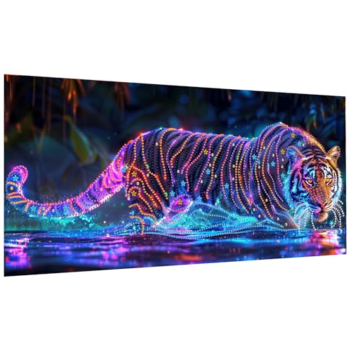 Art diamant tigre kit de peinture 5D adultes décoration salon