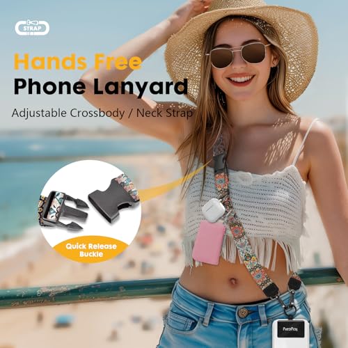 Image of Icycay Phone Lanyard Crossbody Strap Neck Adjustable Teacher Women Boho | for Cell Phone Case Keys ID Badges, Anti Theft, Multifuctional, Cute Phone Holder, Travel Hiking Essential Accessories, Gifts