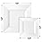 SETUP 60-Piece White Square Plastic Dinnerware Set - 30 9.5 Dinner & 30 6.5 Salad Plates - Heavy-Duty Disposable for Weddings, Catering, Parties