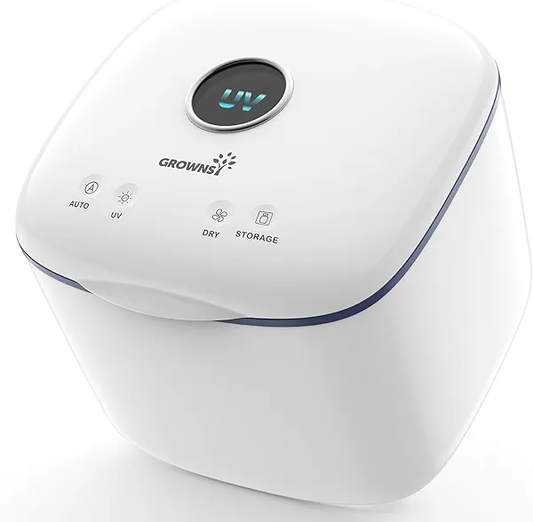 GROWNSY UV Sanitizer and Dryer, 4in1 Cleaner and Sanitizing Machine UV Sanitizer Box Household for Baby Bottles Toys Clothes Baby Stuff, for Family Toothbrush Beauty Tools Phone