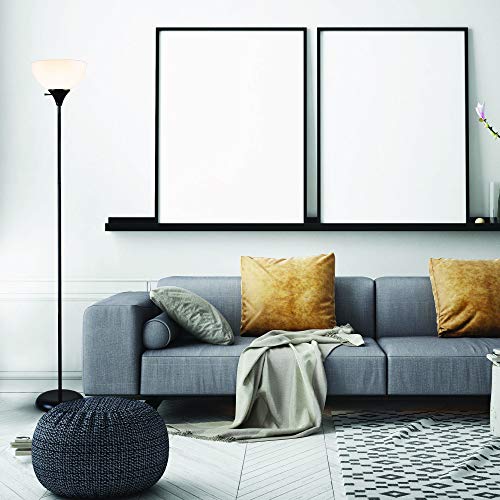 Newhouse Lighting 71-in. Charles Black Modern Standing Lamp NHFL-CH-BK, Floor Lamp for Living Room, Bedroom, and Other Home Decor, Ambient Lighting