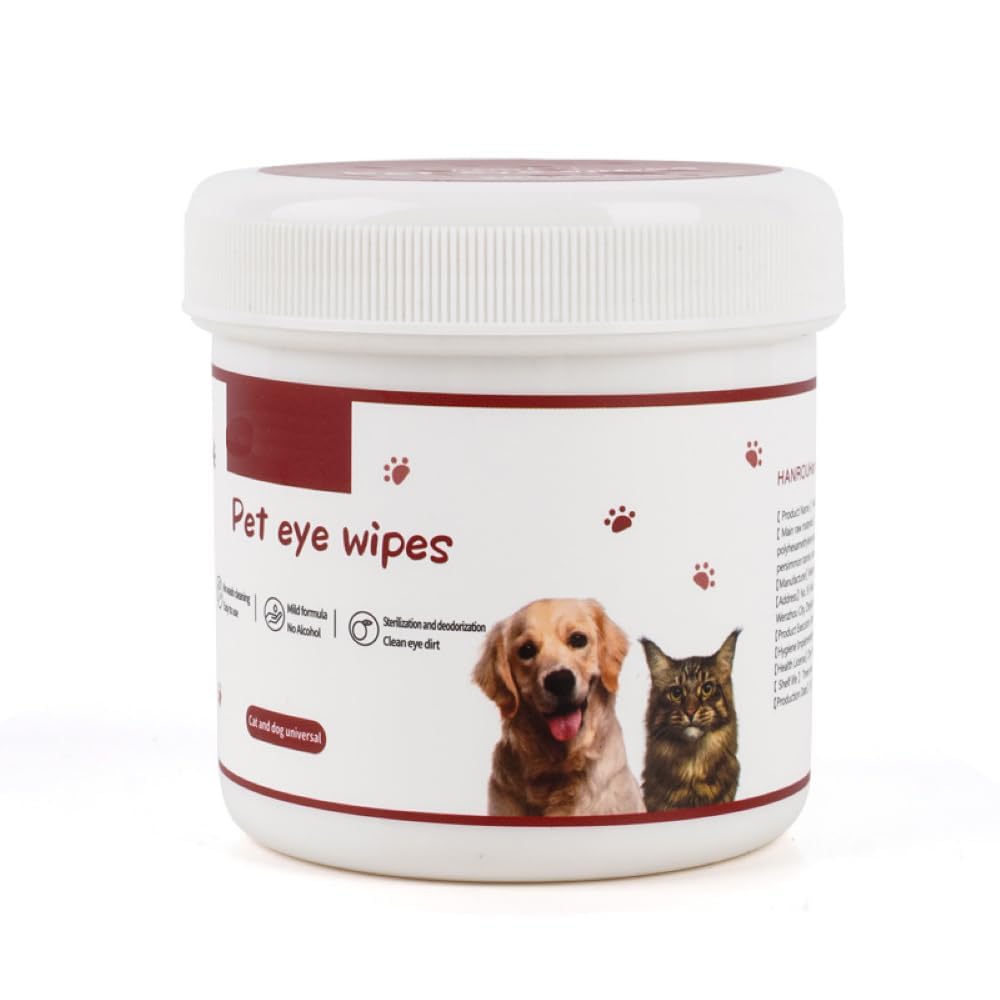 Pet Tear Stain Wipes – Gentle Eye Cleaner Pads with No Fragrance | Removes Mucus, Crust & Discharge for Dogs & Cats (200 PCS)