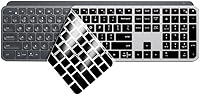 Vista 8 de Funda de silicona para teclado de escritorio ultra fina, compatible con teclas Logitech MX Mini Minimalista y MX Keys Mini para Mac Teclado Negro