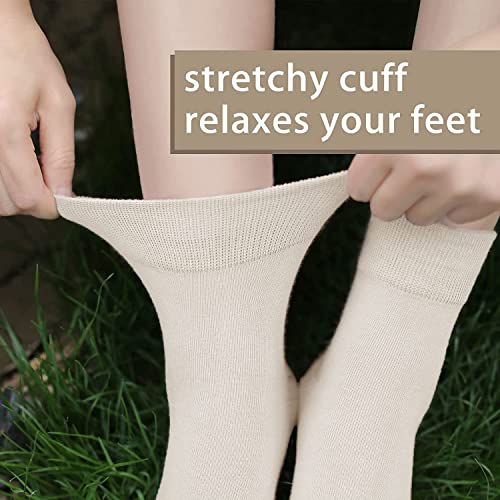 Image of FGZ Women Thin Cotton Socks Soft Cozy Socks Cute Ankle Crew Socks 5 Pairs