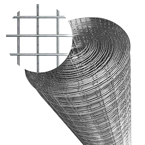 Grillage soudé en acier inoxydable 1x10m avec mailles carrées de 1.27 cm pour clôtures et poulaillers