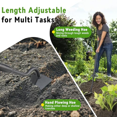 image for Lilyvane Garden Hoe, Heavy Duty Plow Hoe Garden Tool for Plowing,Culti
