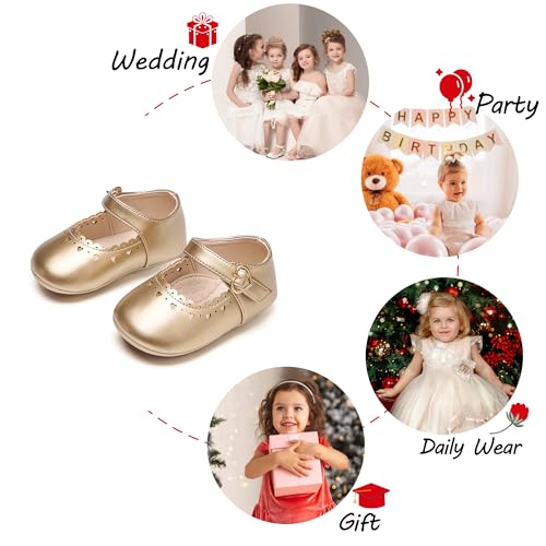 Image of PHIRAMIN Toddler Girl Mary Jane Dress Shoes-Little Girl School Uniform Shoes for Wedding Party