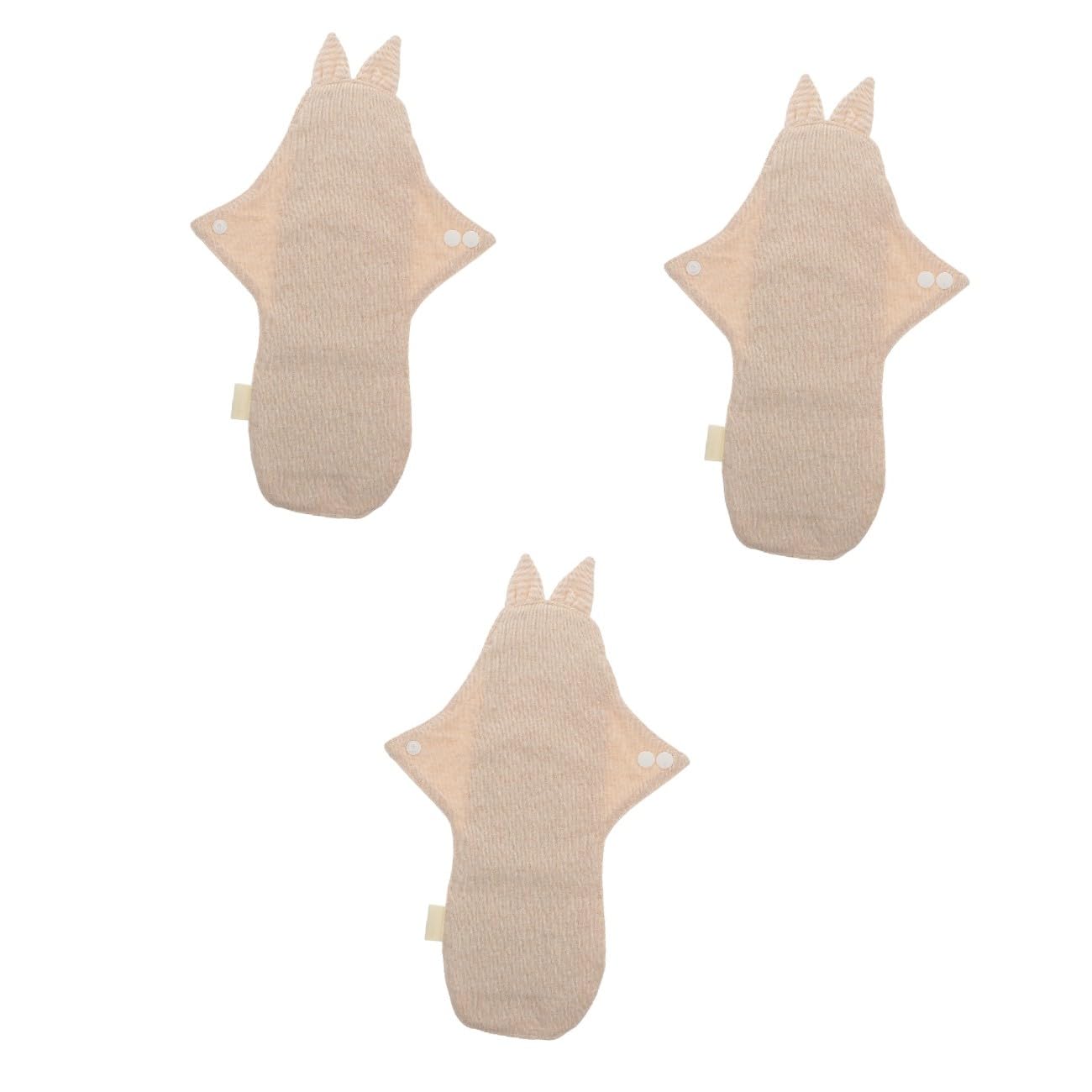 FRCOLOR 3 Unidades De Servilletas Sanitarias De Algodón Higiénicas Con Aletas Festoneadas Servilletas Orgánicas Lavables Servilletas Normales De Bragas Almohadillas