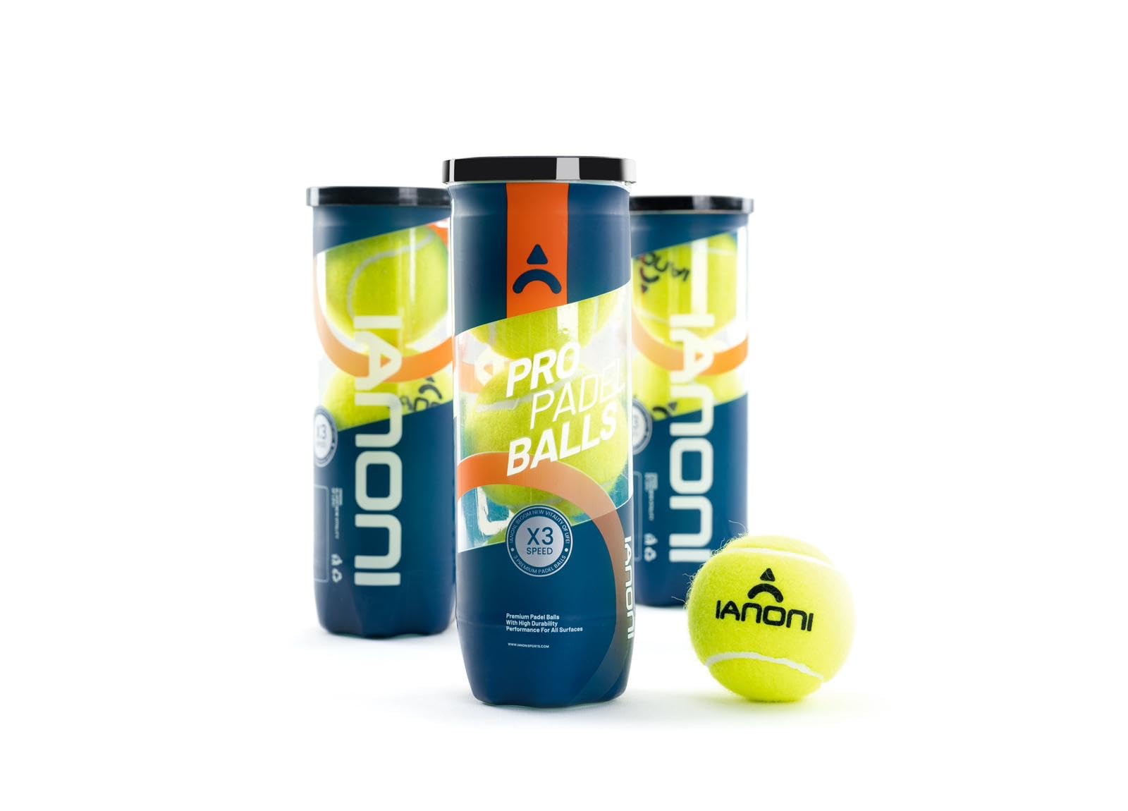 Premium Padel Tennis Balls, Pack of 9, 3 Tubes With High Durability peformance on all surfaces