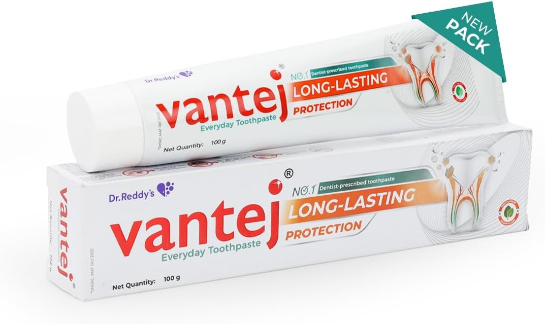 Vantej Toothpaste | Sensitivity Protection & Healing | 100 Grams | Long Lasting Protection | Repairs & Rebuilds Enamel | Unflavored