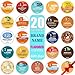 Brand Name Flavored Variety Pack Coffee Pods K Cup Sampler Gift Box - All the Top Brands and Many More - for Brewers -1 box (20 Unique Pods)