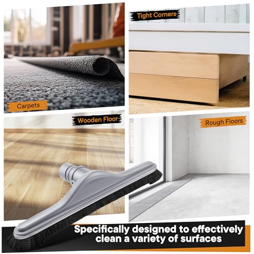 Image of Replacement Floor Tool Compatible with ProTeam 101446 E-Z Glide Backpack Vacuum,Compatible with Hoover C2401, 14 inch Multi-Surface Brush for Commercial Cleaner(2 Pack,Nylon Brush Pro)