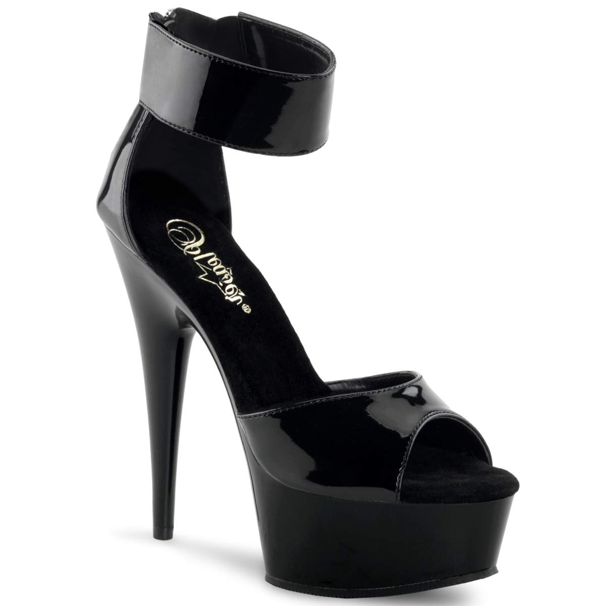 Pleaser DELIGHT-670-3 Blk/Blk UK 2 (EU 35)