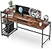 HOMIDEC Schreibtisch, Computertisch mit Bücherregal, Studiencomputer-Laptoptisch mit 4 Tier DIY Lagerregalen Schreiben Tisch für Home Office Schlafzimmer 160x60x110cm
