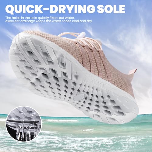 Image of SEEKWAY Mens Womens Water Shoes Quick Dry Aqua Shoes Barefoot for Beach Surf Hiking Pool Water Sports