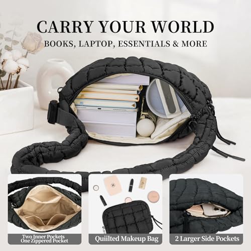 Bolso Tote Acolchado Puffer con Correa Ajustable para Mujer miniatura 3