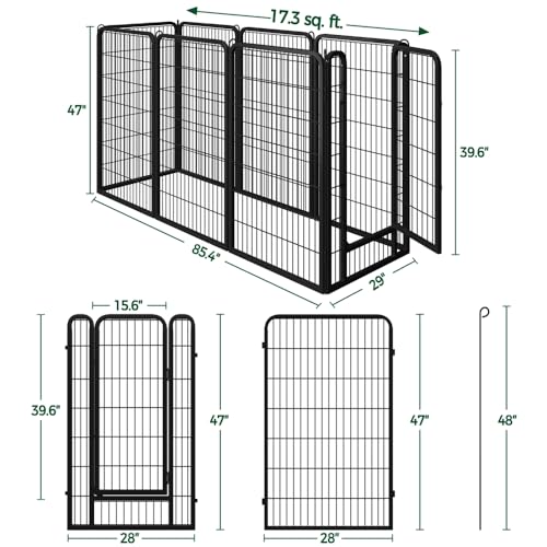 Image of Yaheetech 47in x 19ft Rustproof Foldable Metal Decorative Garden Fence | Durable Metal Frame, Tool-Free Quick Setup,Custom Multi-Shape,Fold Flat Storage, Multi-Scene For Garden Patio RV Camping
