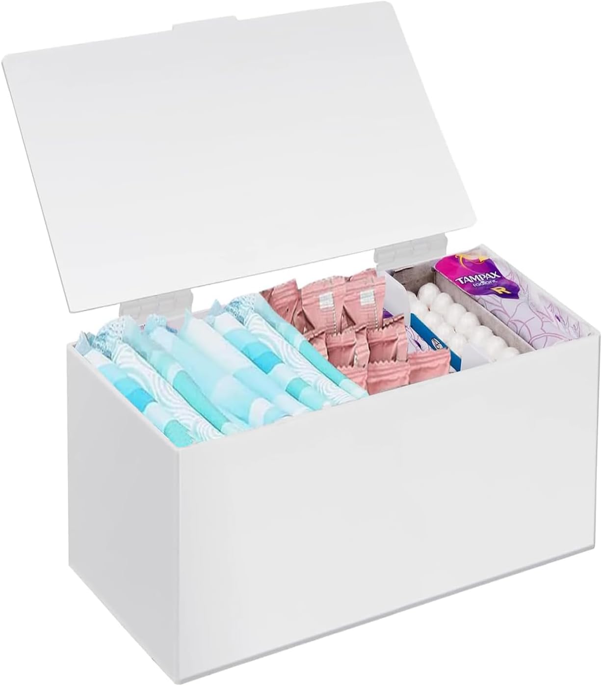 Acrylic Sanitary Napkin Storage Container, Pad and Tampon
