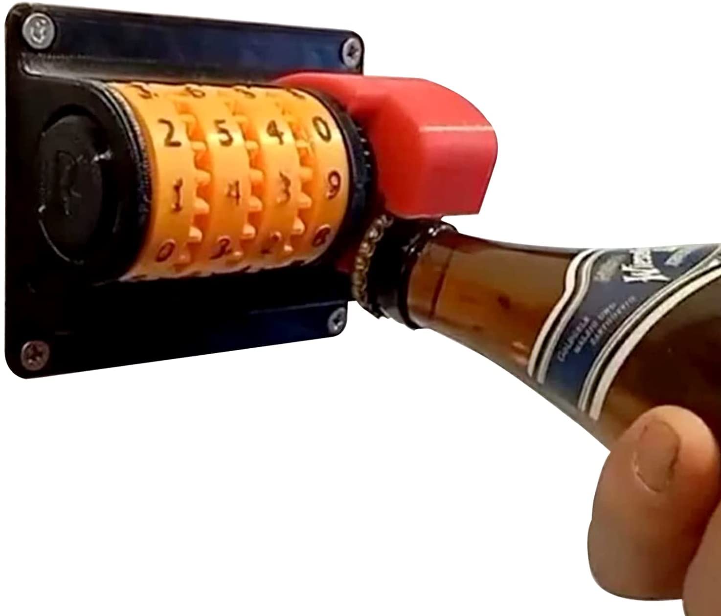 Wall Mounted Counter Bottle Opener,Creative Manual Decapper Beer Bottle Opener,Bottle Opener with precise numbers manual,for Kitchen Bar & Restaurant Yard Gifts (Color : A1)