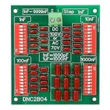 4 Digit Decade Programmable Capacitor Board 1nF-9999nF Adjustable Polypropylene Film Capacitor DC100V AC70V (DNC2B04) Programmable Capacitor Board Capacitance Box