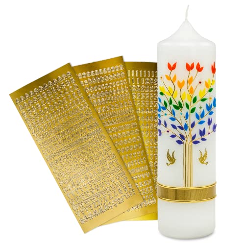 WikaKerzen DIY Taufkerze Lebensbaum - Personalisierbare Kerze zur...