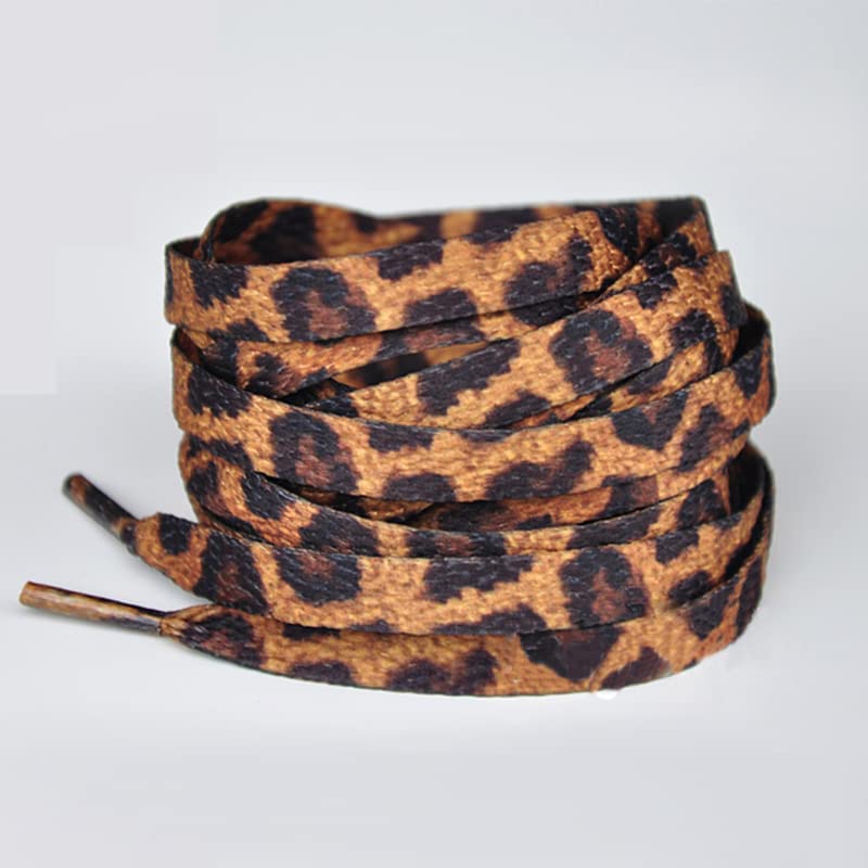 Amazon.co.jp: 結ばない靴紐 1組のクラシックヒョウ柄のレース