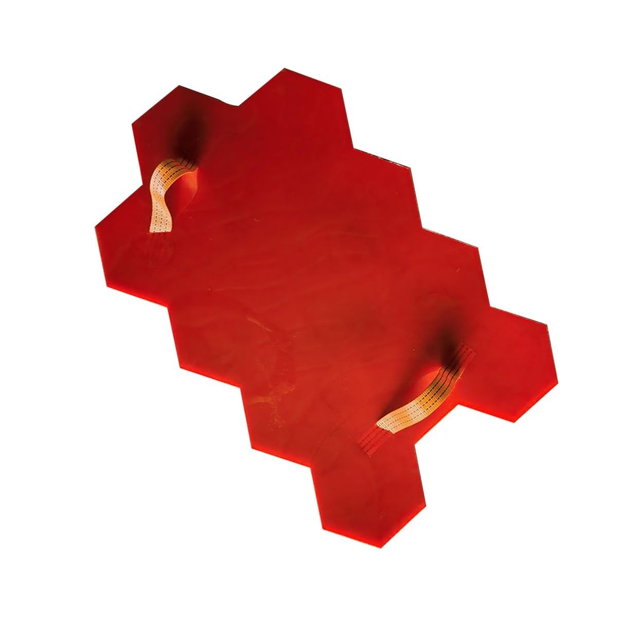 Grande Tappetino per Timbri in Cemento Senza Giunzioni, Stampo per Timbri in Cemento Esagonale Liscio, Tampone per Timbri con Texture in Poliuretano E Cemento