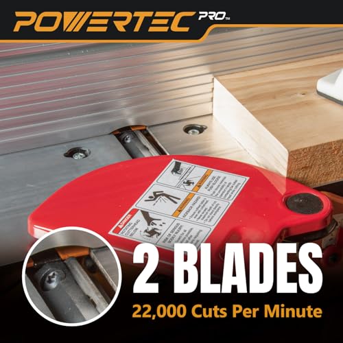 POWERTEC PRO 6-Inch Benchtop Jointer - 10-Amp, 2-Blade Wood Jointer for Woodworking with Adjustable Fence and Dust Port (BJ603) - Image 3