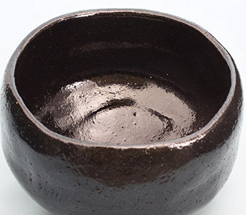 Amazon | 短冊家和楽 黒楽茶碗（抹茶碗） 〔川嵜和楽（川崎和楽