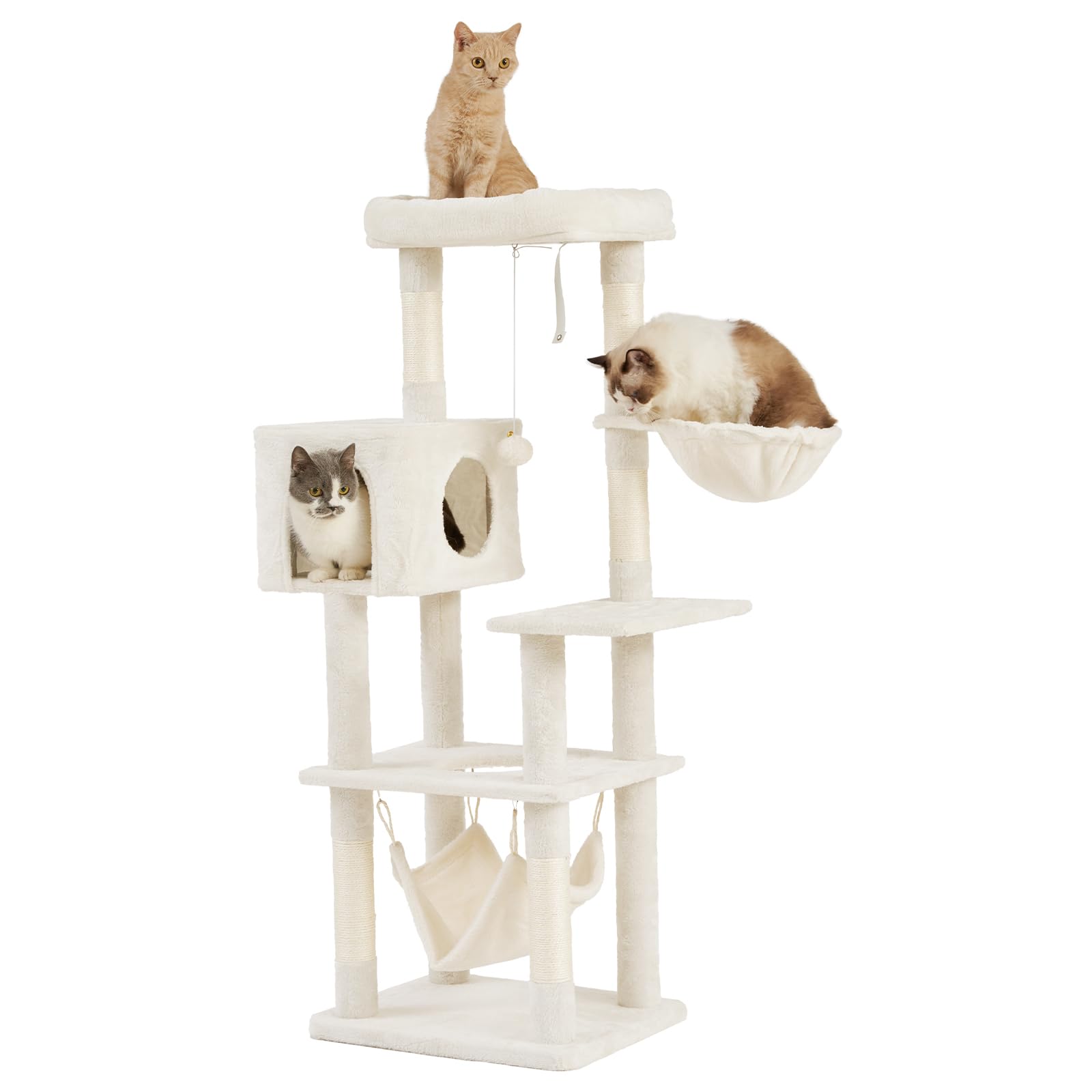 AIFY省スペース キャットタワー スリム 安定強化構造 大型猫用 140cm Amazon | AIFY キャットタワー 猫タワー 省スペース スリム 大型猫用