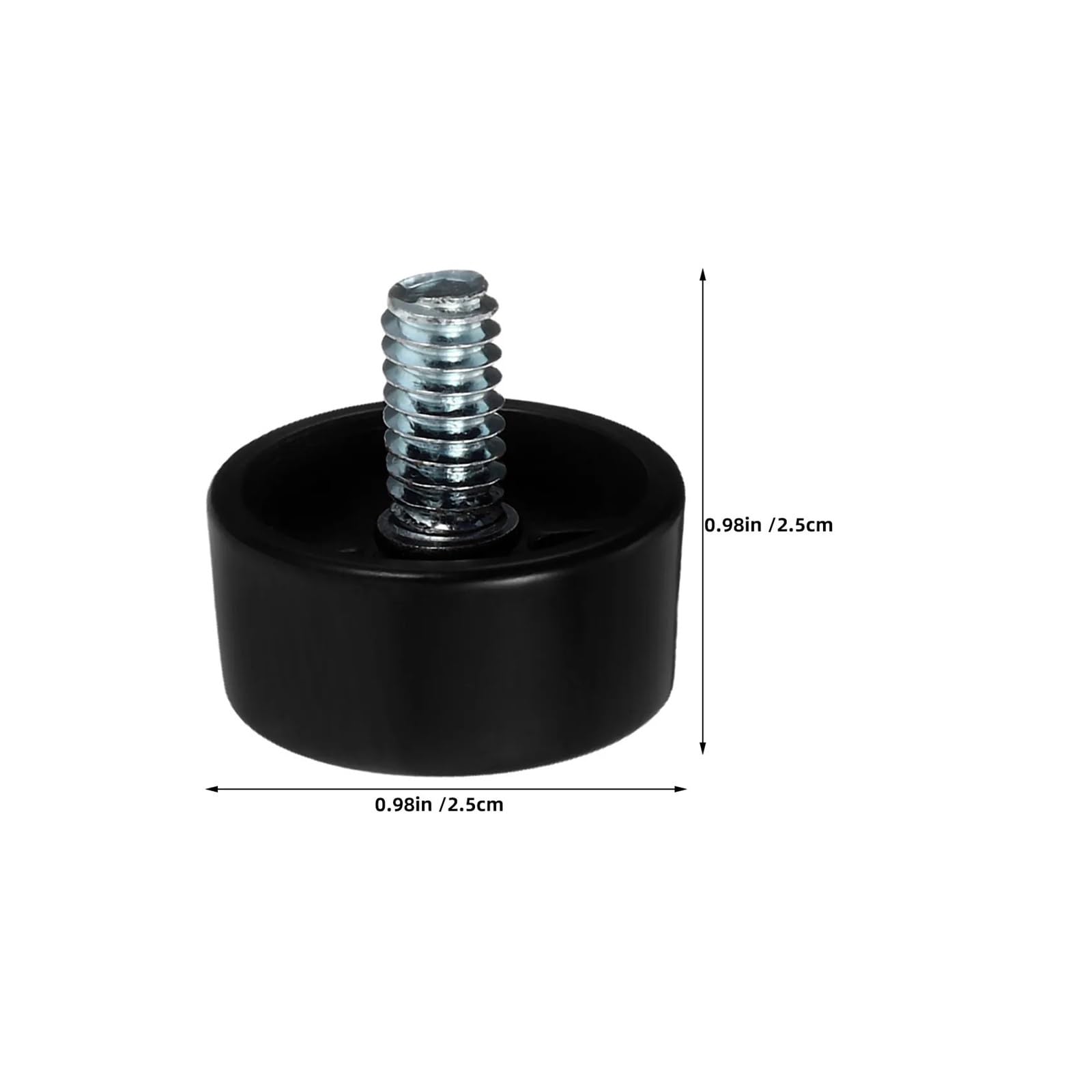 Lot de 6 embouts à vis pour tringle à rideaux - Embouts de rechange décoratifs - Design moderne - Pour décoration de rideaux