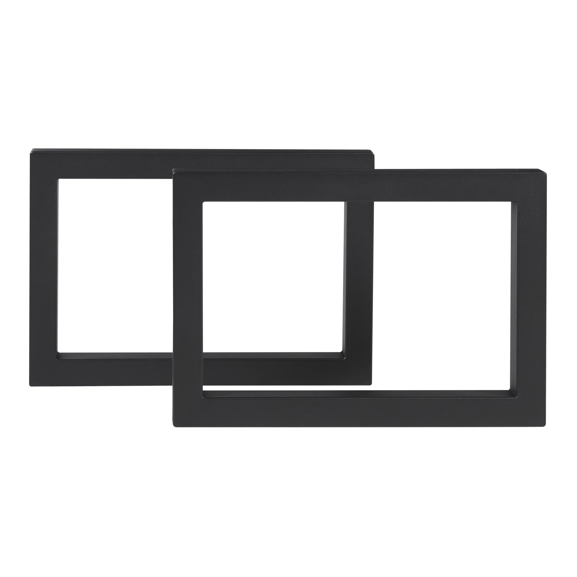 [en.casa] Conjunto de 2 Patas Lunderskov para Banco Mesa de Centro DIY Patas para Muebles Rectangulares Armazón de Mesas Auxiliares con Tornillos de Fijación Ajustables Acero 35x50cm - Negro