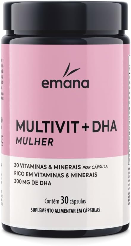 Emana Suplemento Vitamínico Multivit + DHA Mulher – 30 Cápsulas