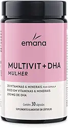 Emana Suplemento Vitamínico Multivit + DHA Mulher - 30 Cápsulas