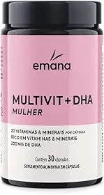 Emana Suplemento Vitamínico Multivit + DHA Mulher - 30 Cápsulas