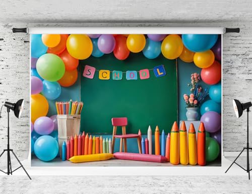 Toile de fond rentrée des classes Kate fond studio photo ballon 2.1x1.5m