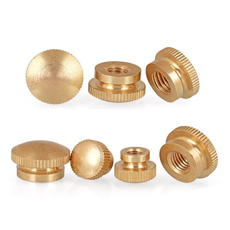 M3 M4 M5 M6 M8 M10 Blind Brass Step Thumb Nut Knurled Hand Tighten Nut(M5 5pcs)