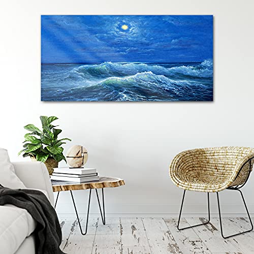 Tableau acrylique mer 100x50 cm décoration murale grand format - 4