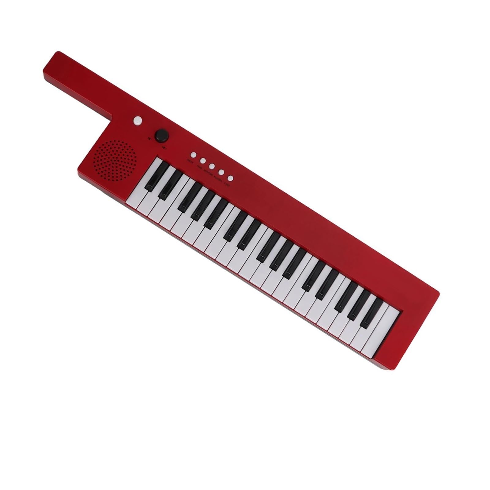 Gitara 37 Klawiszowa Pianino Elektroniczne Z Paskiem Na Ramię I Mikrofonem Muzyka Dla Początkujących(Red)