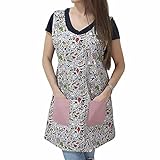 Tejido Algodón/Poliester SuYa Shop BATA REVERSIBLE EDUCADORA Cole/Rosa, maestra, infantil, babi, guardería, casaca (S)