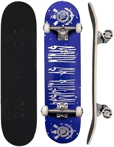 Skate Montado Completo Corinthians Marfim Iniciante Street