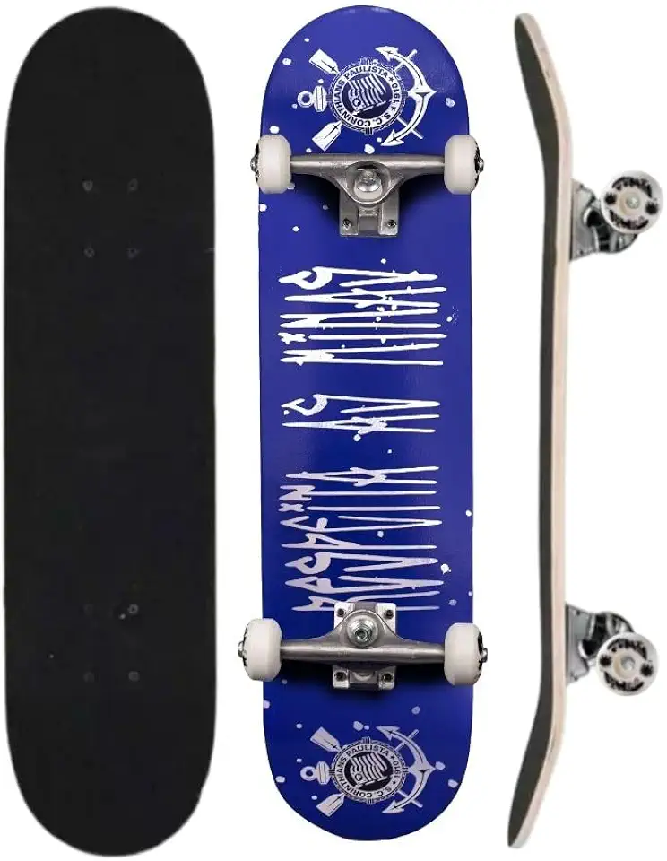 Skate Montado Completo Corinthians Marfim Iniciante Street