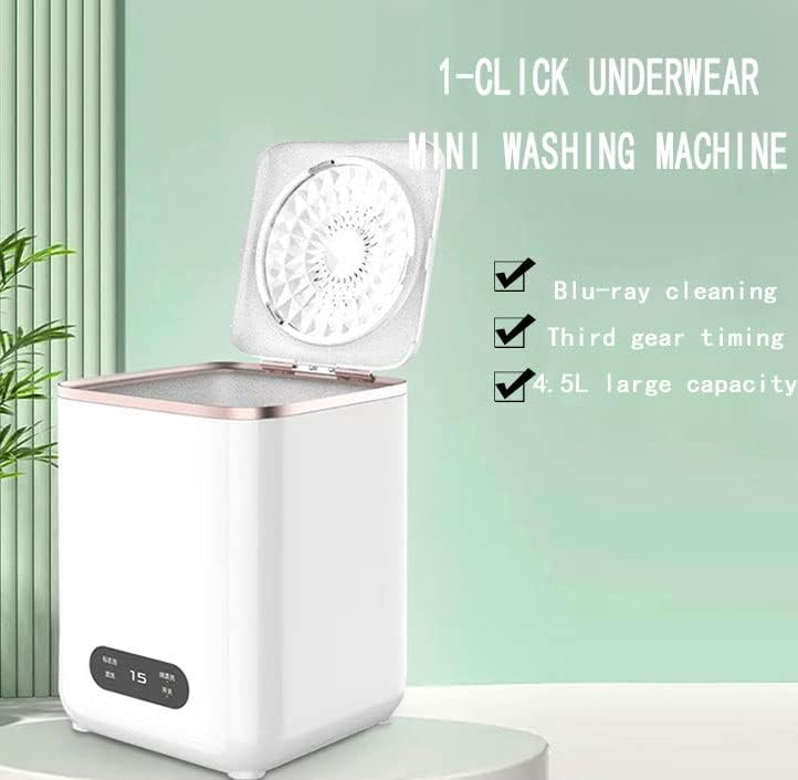 Miniatura 2 de Lavadora portátil, 4.5L Lavadora pequeña del hogar de gran capacidad, 10W Dormitory Lazy Socks, Lavadora de ropa interior