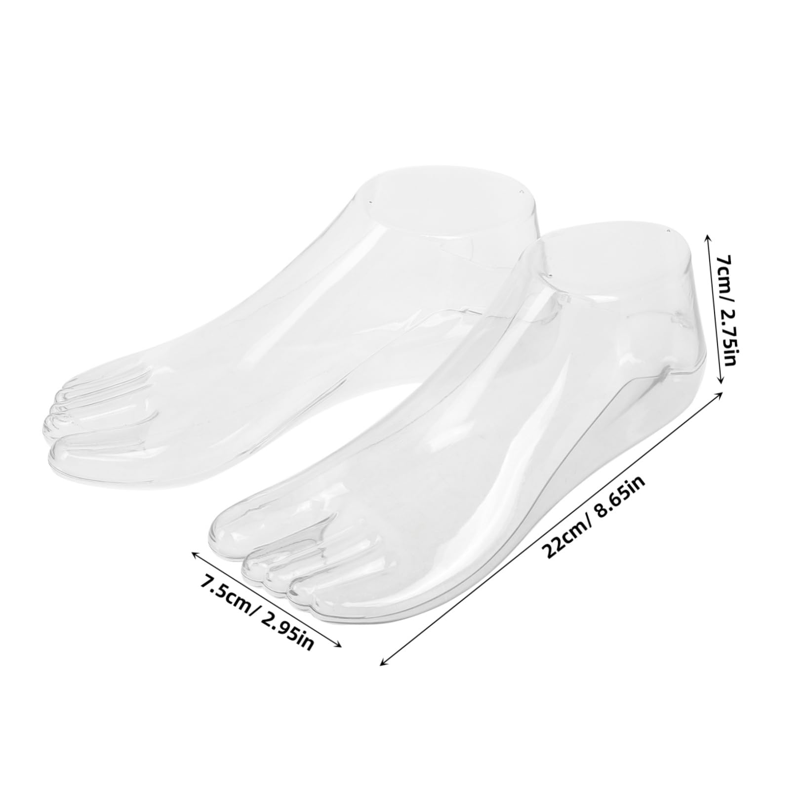 HOMSFOU Shoe Stretcher for Women Foot Model Stand Plastic Foot Mannequin Sock Display Holder Display Shoes Model Sock Rack