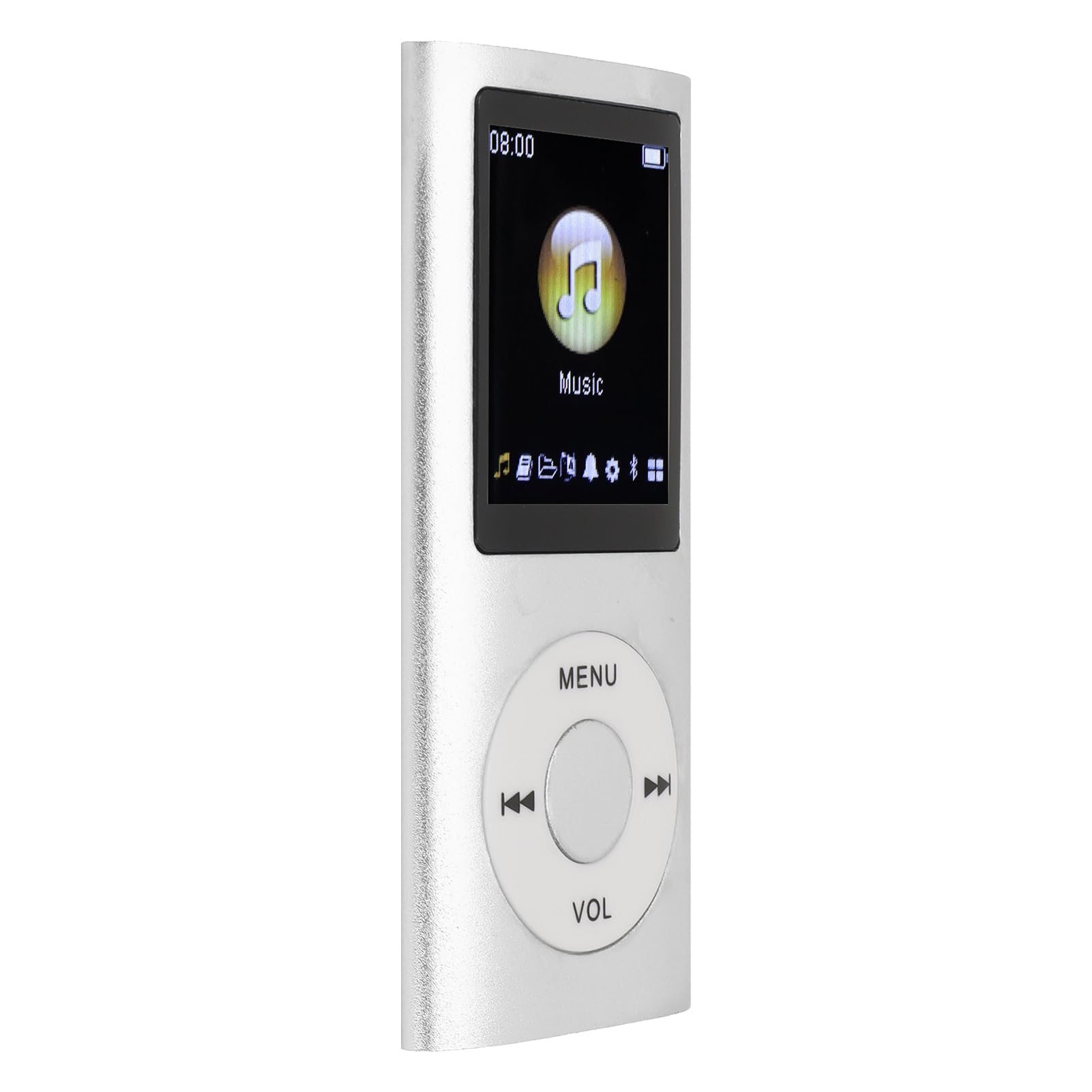 MP3 Player, Portable Lossless Sound Slim MP3 Music Player with Earphone, 1.8 Inch LCD Screen Digital Music Player（Memory Card Not Included）(Silver)-image-39