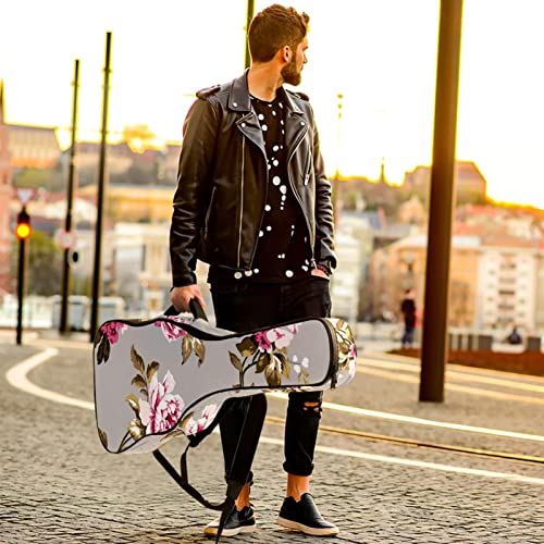 Sac de guitare acoustique rembourrage épais étanche double bandoulière réglable étui de guitare sac de transport, fleur… - Les Beatles, Paul McCartney, John Lennon, RIngo Starr, George Harrison Sac de guitare acoustique rembourrage épais étanche double bandoulière réglable étui de guitare sac de transport, fleur… – Image 7