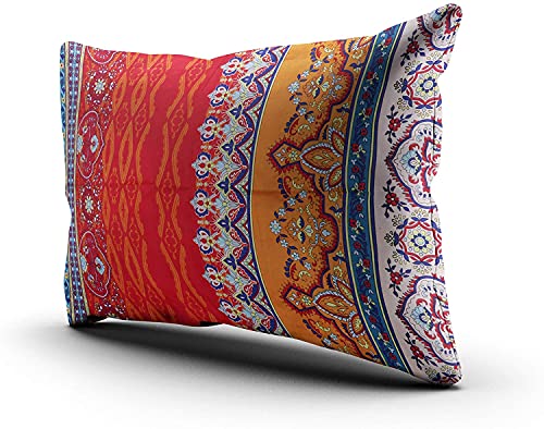 Loussiesd Bohemian Pillowcase Exotic Striped Boho Floral Pillow ShamsStandard Colorful 2 Pack Boho Pillow Cases with Evenlop Closure Microfiber Super Soft Bohemian Pillow Cover,20 x 30 Inch - Image 4