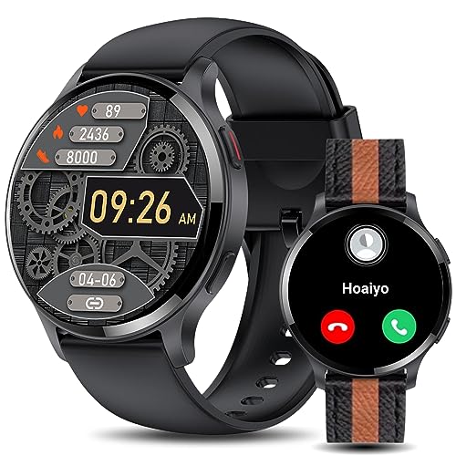 HOAIYO Smart Watches for Men Women 1.5" Amoled Screen with Heart Rate SpO2 Sleep Monitor